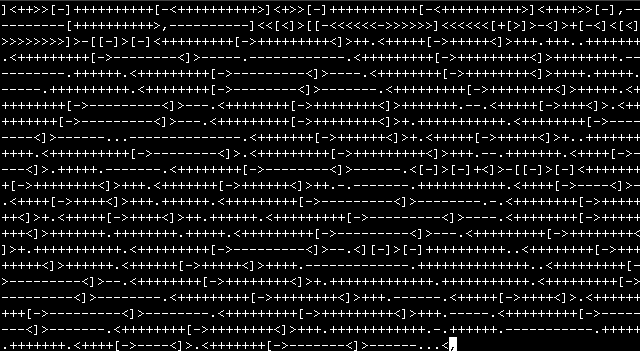 Brainfuck language