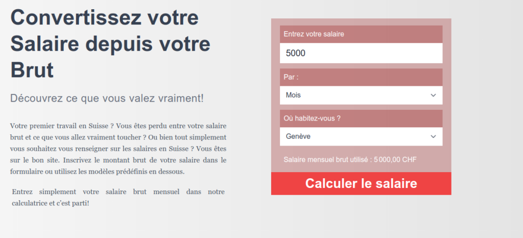Swiss Salary Calculator